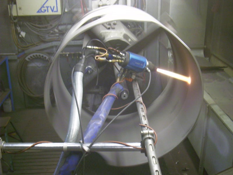High velocity oxygen fuel spraying