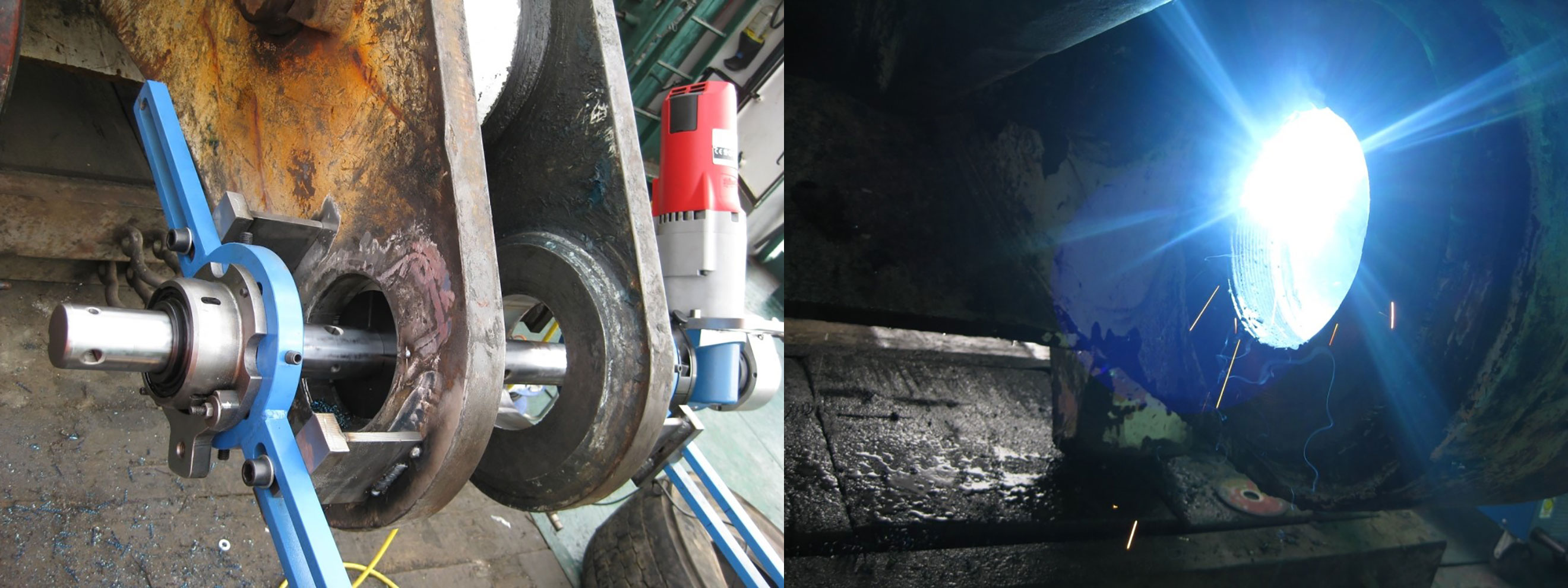 Mobile drilling and welding
